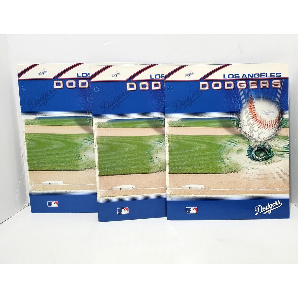 L.A. Dodgers Baseball 9.5" x 12" Turner Pocket Binder Folders 2008 Lot of 3